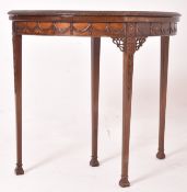 ADAMAS REVIVAL MAHOGANY DEMI LUNE SIDE HALL TABLE