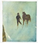 ATTR. ANTHONY AMOS (1950-2010) - SECTION OF OIL & WATERCOLOUR