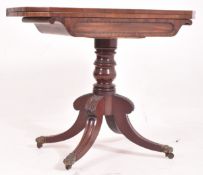 19TH CENTURY WILLIAM IV REGENCY MAHOGANY CARD TABLE