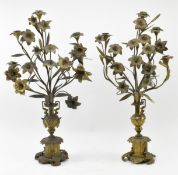 PAIR OF FRENCH 19TH CENTURY GILT BRONZE CANDELABRAS