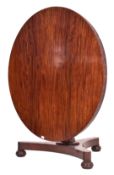 WILLIAM IV 19TH CENTURY MAHOGANY TILT TOP BREAKFAST TABLE