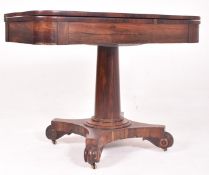 WILLIAM IV 19TH CENTURY MAHOGANY GAMES / CARD TABLE