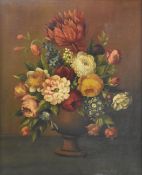 JAN VAN NEESEN - OIL ON CANVAS STILL LIFE OF FLOWERS