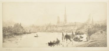 WILLIAM LIONEL WYLLIE (1851-1931) - SIGNED ETCHING ON PAPER