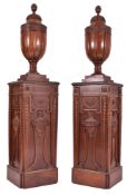 ATTR. FRANCIS LONYGON WORKSHOP - PAIR OF ADAMS REVIVAL URNS