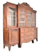 CHANNEL ISLANDS 19TH CENTURY MAHOGANY BREAKFRONT BOOKCASE