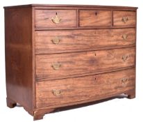 GEORGE III MAHOGANY BOW FRONTED CHEST OF DRAWERS