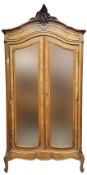 19TH CENTURY FRENCH KINGWOOD DOUBLE DOOR ARMOIRE