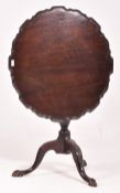 GEORGE III MAHOGANY PIE CRUST TILT TOP TEA TABLE