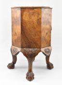 DUTCH 19TH CENTURY BURR WALNUT OCTAGONAL WINE BUCKET