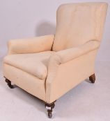 MANNER OF HOWARD & SONS - 19TH CENTURY CALICO FABRIC ARMCHAIR