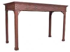 CHINESE CHIPPENDALE STYLE 19TH CENTURY MAHOGANY SERVING TABLE