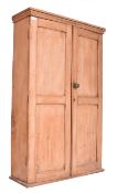 EARLY 20TH CENTURY PINE WALL MOUNTED SCHOOL CUPBOARD