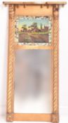 AMERICAN FEDERAL GILT WOOD & REVERSE GLASS PAINTED MIRROR