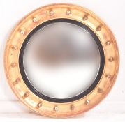 19TH CENTURY GILTWOOD & GESSO CONVEX WALL MIRROR