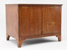 VICTORIAN MAHOGANY INLAID TABLETOP DESK TIDY CABINET