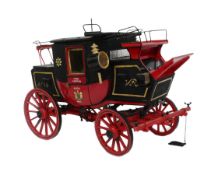 VINTAGE WOODEN MODEL OF A VICTORIAN COACH