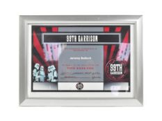 ESTATE OF JEREMY BULLOCH - STAR WARS - 99TH GARRISON PLAQUE