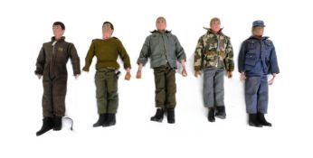 PALITOY - X5 VINTAGE ACTION MAN FIGURES