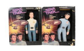 STAR TREK - X2 VINTAGE KNICKERBOCKER SOFT POSEABLE ACTION FIGURES