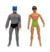 MEGO - X2 VINTAGE MEGO CORP BATMAN & ROBIN ACTION FIGURES