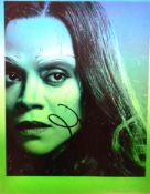 ZOE SALDANA - GUARDIANS OF THE GALAXY - SIGNED 8X10