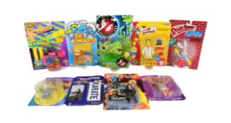 VINTAGE CARDED ACTION FIGURES - GHOSTBUSTERS, SIMPSONS ETC