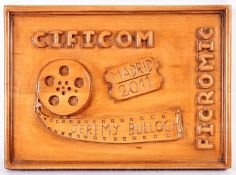 ESTATE OF JEREMY BULLOCH - HAND CARVED PRESENTATION PLAQUE