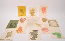 JOSEPH LOW 1960S HEADS COLOUR PRINT SERIES