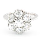 PLATINUM & DIAMOND SEVEN STONE CLUSTER RING