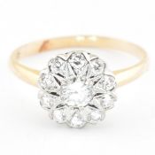 GOLD & DIAMOND CLUSTER RING