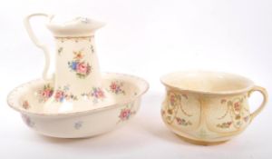 S F & CO - EARLY 20TH CENTURY CROWN DEVON CHAMBER POT