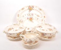 ROYAL DOULTON - OLD LEEDS SPRAY PATTERN DINNER SERVICE