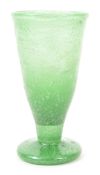 LATE 18TH CENTURY GEORGE III GREEN BUBBLE PARFAIT GLASS
