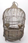 EDWARDIAN BRASS BIRD CAGE