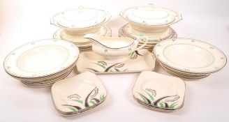 MYOTT SON & CO LTD / PEARL POTTERY - ART DECO DINNER SERVICE