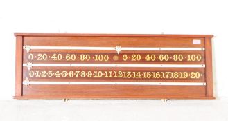 EARLY 20TH CENTURY SNOOKER SCOREBOARD