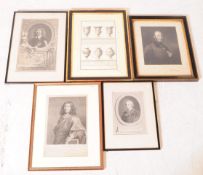COLLECTION OF FOUR 18TH CENTURY ENGRAVED PORTRAITS