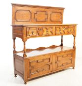 1930S JACOBEAN REVIVAL OAK BUFFET SIDEBOARD