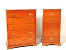 STAG FURNITURE - TWO MID CENTURY STAG CHEST OF DRAWERS