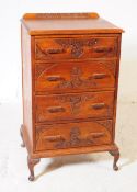 1930S ARTS & CRAFTS CARVED OAK CHEST OF DRAWERS
