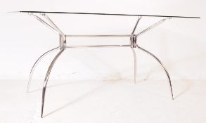 CONTEMPORARY PHILIPPE STARCK MANNER GLASS DINING TABLE
