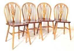 FOUR 20TH CENTURY WHEELBACK DINING CHAIRS