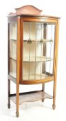 EDWARDIAN GALLERY BACK INLAID DISPLAY CABINET