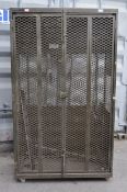 20TH CENTURY RETRO INDUSTRIAL METAL STORAGE LOCKER CAGE