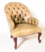 CHESTERFIELD STYLE - LEATHER SPOON BACK OFFICE DESK CHAIR