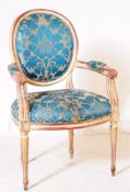 LOUIS XVI MANNER GILTWOOD SALON ARMCHAIR