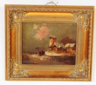 VICTORIAN 19TH CENTURY OIL ON CANVAS PAINTING