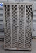 20TH CENTURY RETRO INDUSTRIAL METAL STORAGE LOCKER CAGE