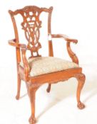 CHIPPENDALE REVIVAL MAHOGANY CHILDS CARVER CHAIR